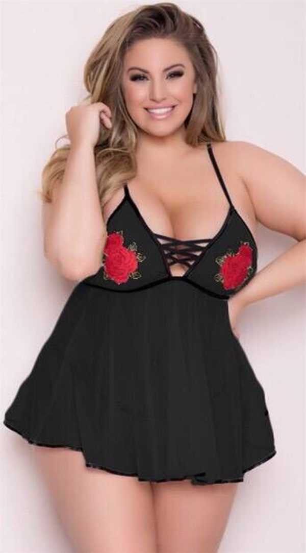 Lace Carved Sexy Lingerie Plus Size - Image 3