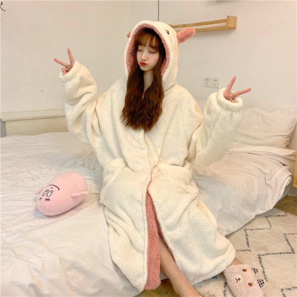 Women's Long Ears Hooded Pajamas Velvet - Image 3